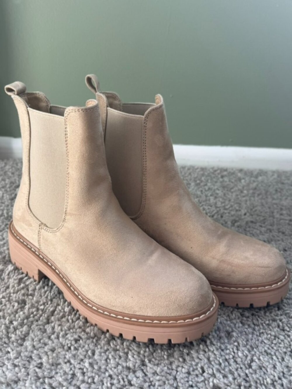 Women's Chelsea Boots - Fashion Slip On Ankle Booties - Chunky Block Bootie